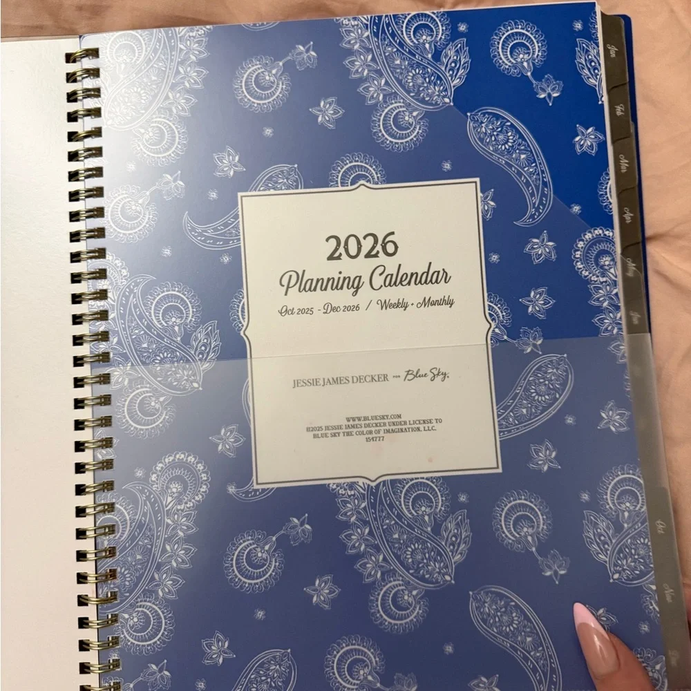 Blue Paisley Spiral Notebook